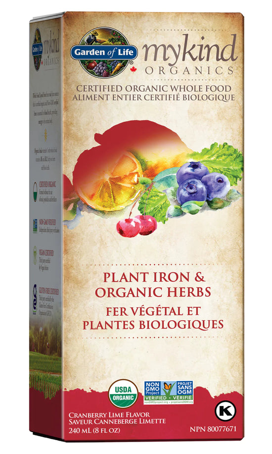Mykind organics Fer végétal et plantes biologiques 240ml