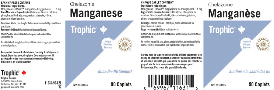 Manganèse chelazome 90comprimés