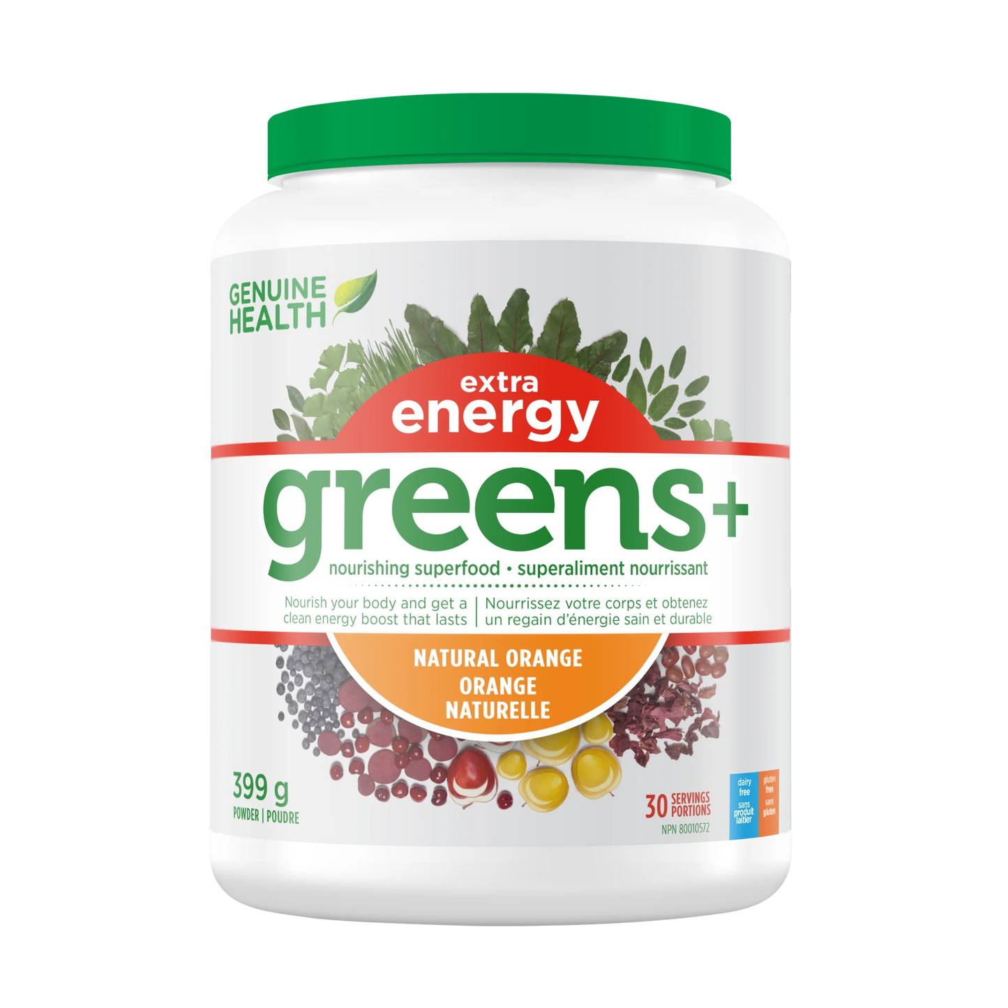 Greens+ énergie supplémentaire - orange naturelle 409g