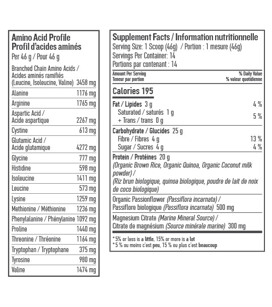 Protéine parfaite élevée sommeil réparateur 644g