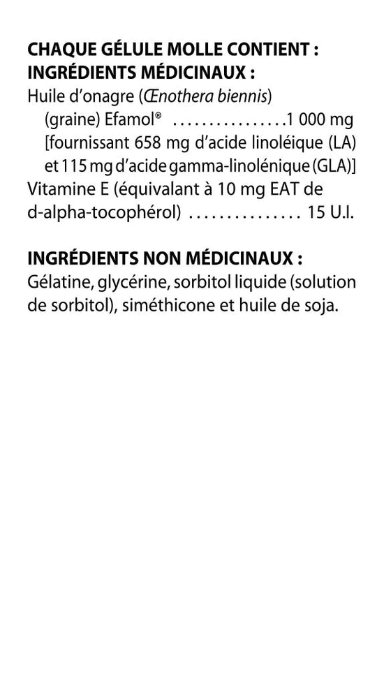 Efamol huile d'onagre 1000mg