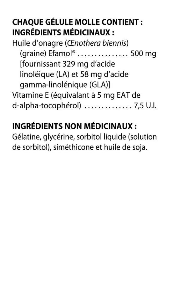 Efamol huile d'onagre 500mg