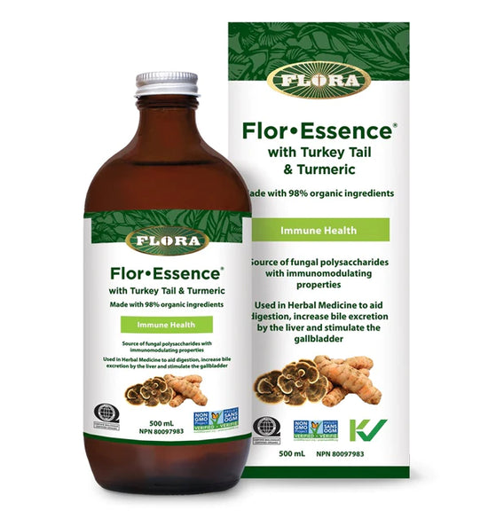 Flor-Essence avec Coriolus et curcuma 500ml