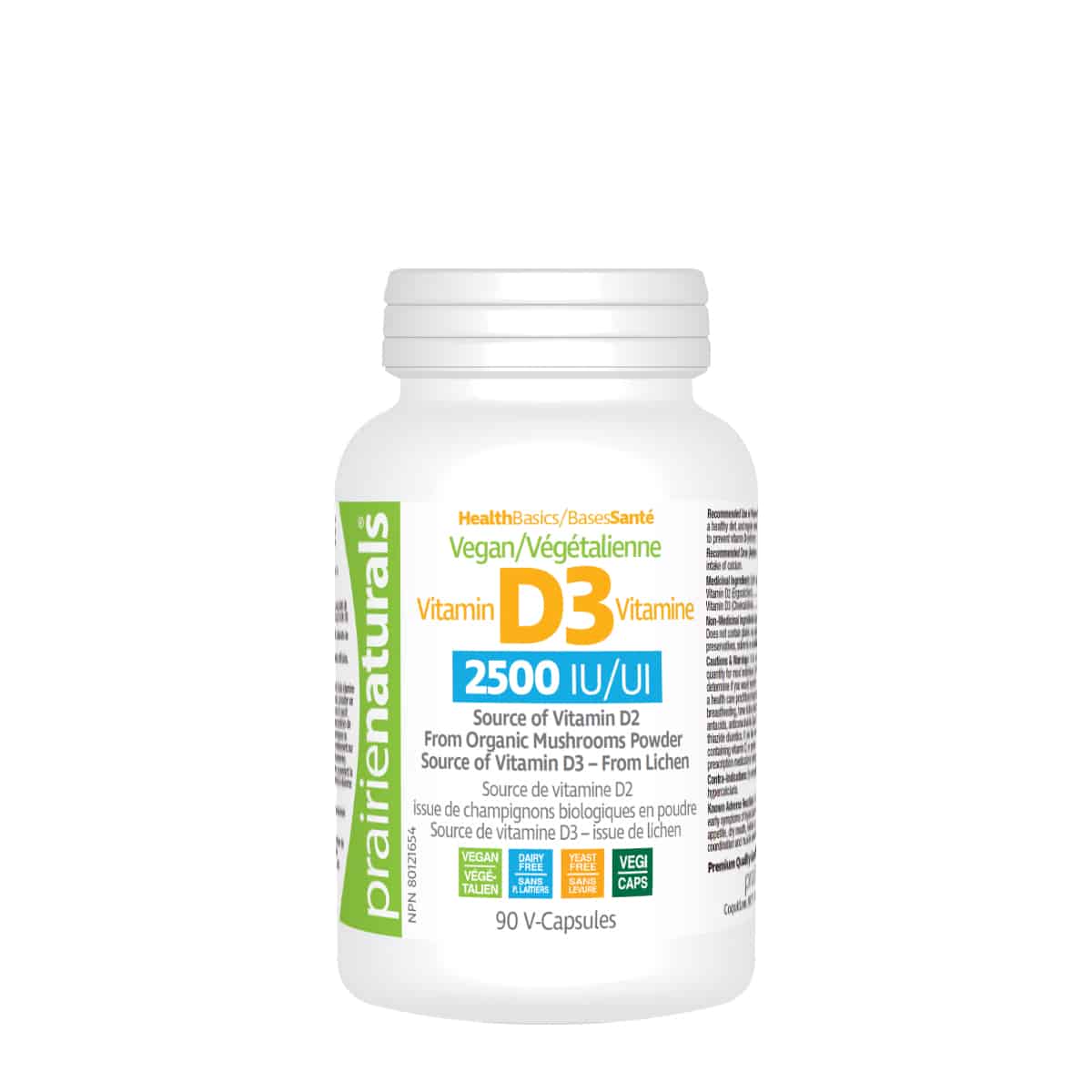 Vitamine D3 Végétalienne 2500 IU 90 V-capsules