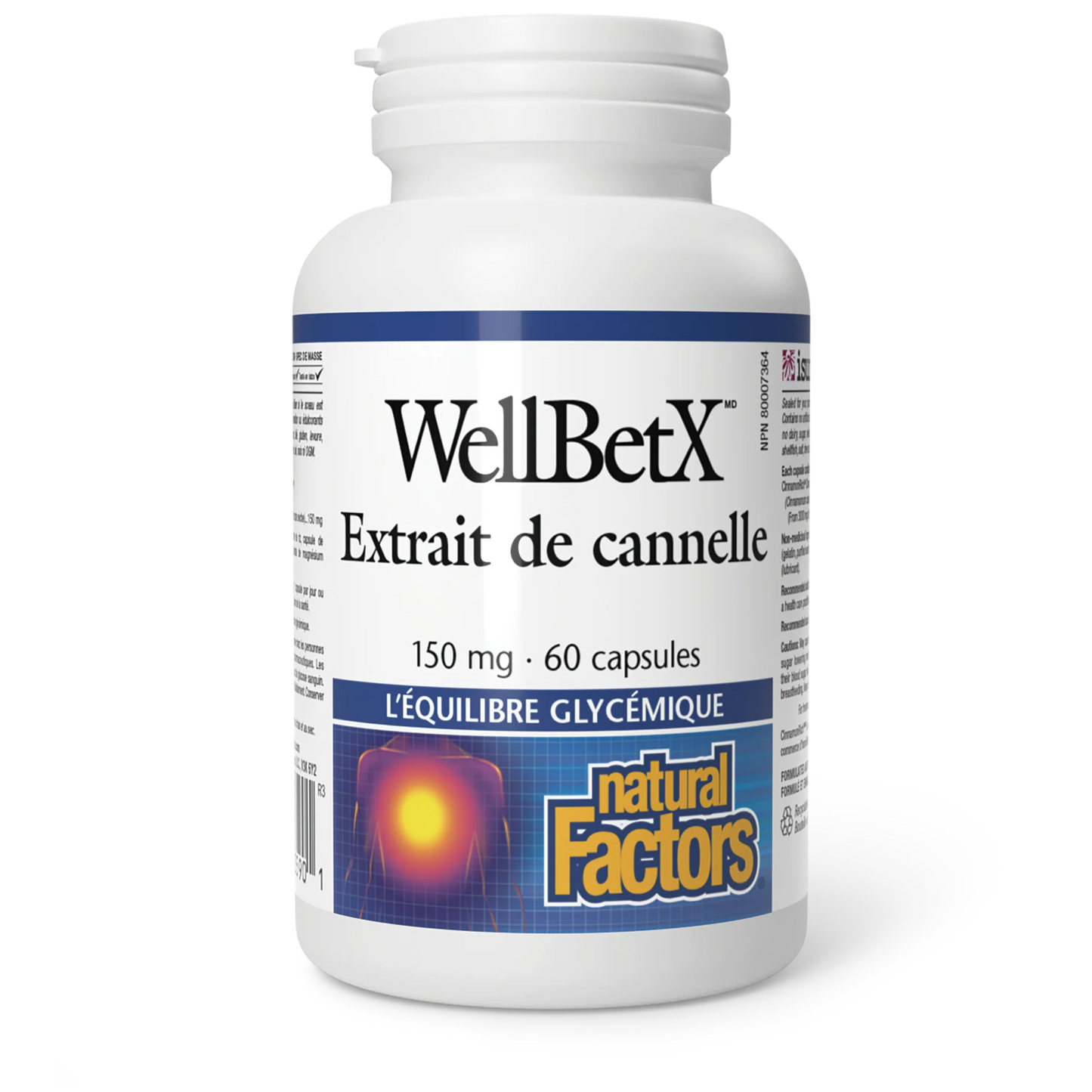 WellbetX Extrait de cannelle 150mg 60 capsules