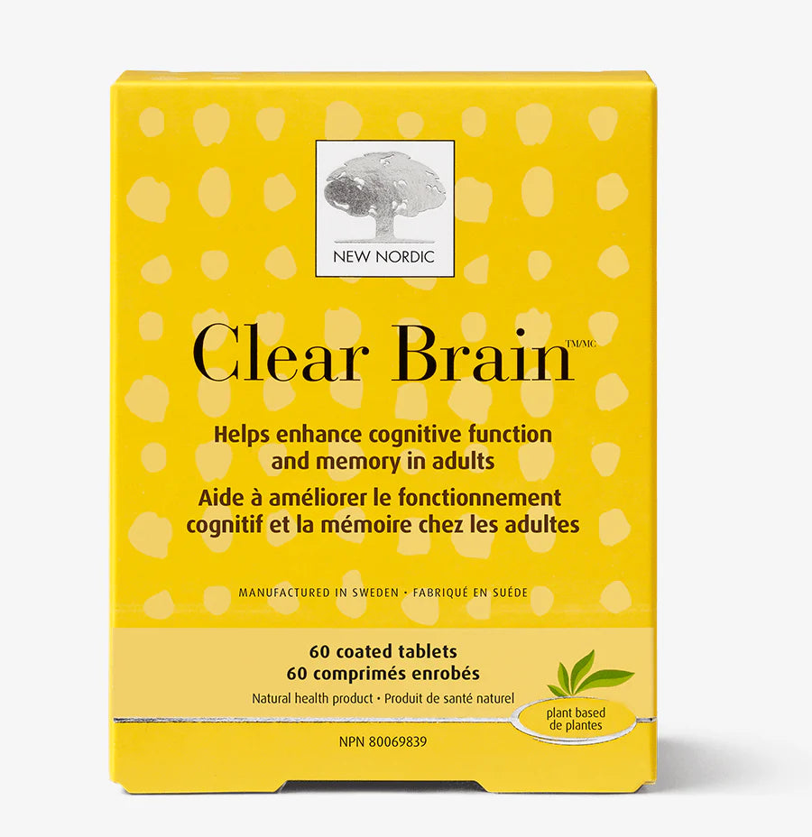 Clear Brain améliore la fonction cognitif 60comprimés