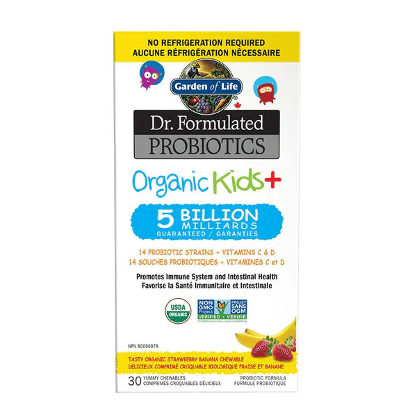 Probiotiques pour enfants saveur fraise et banane 30comprimés à croquer