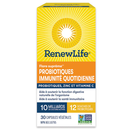 Probiotiques immunité quotidienne 10milliards 12souches 30capsules