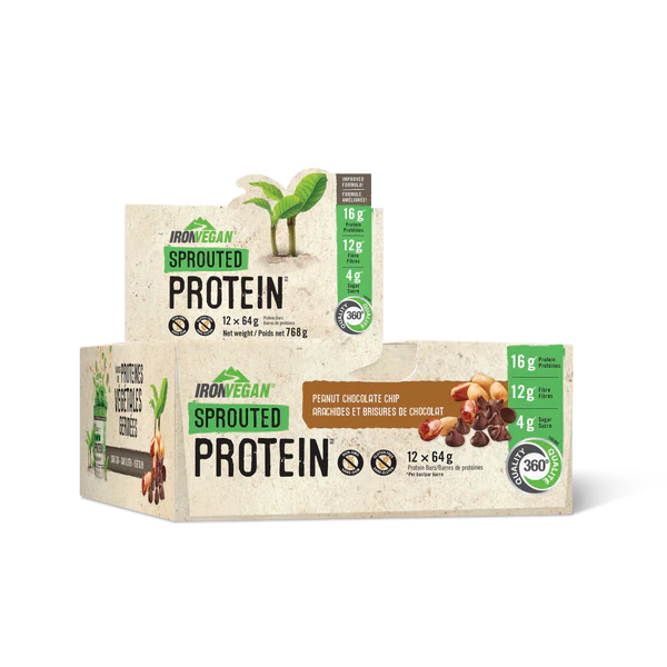 Barre protéiné IronVegan saveur assorties 12x64g (Boite)