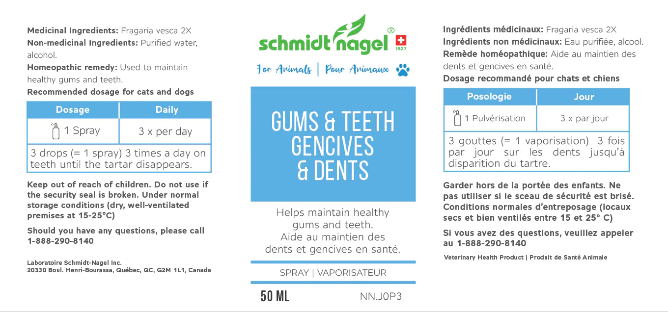 Gencives et dents Homéopathie Animaux 30ml