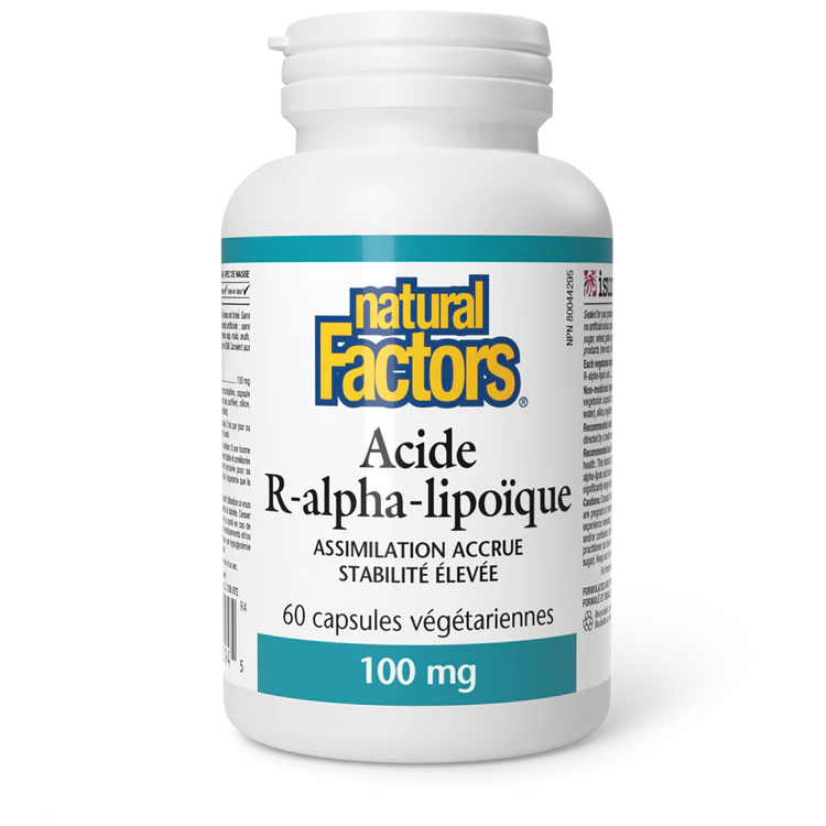 Acide R-alpha-lipoïque 100mg 60 capsules