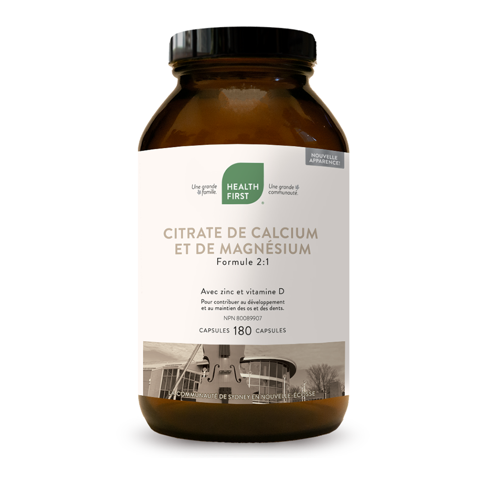 Citrate de calcium et de magnésium 2:1 180 caps