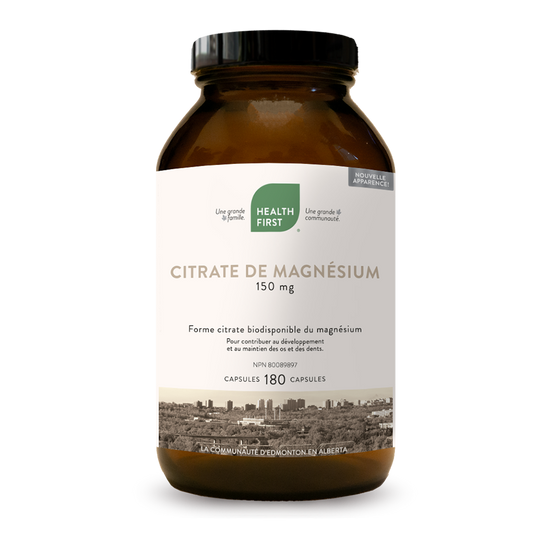 Citrate de magnésium 150 mg 180 caps