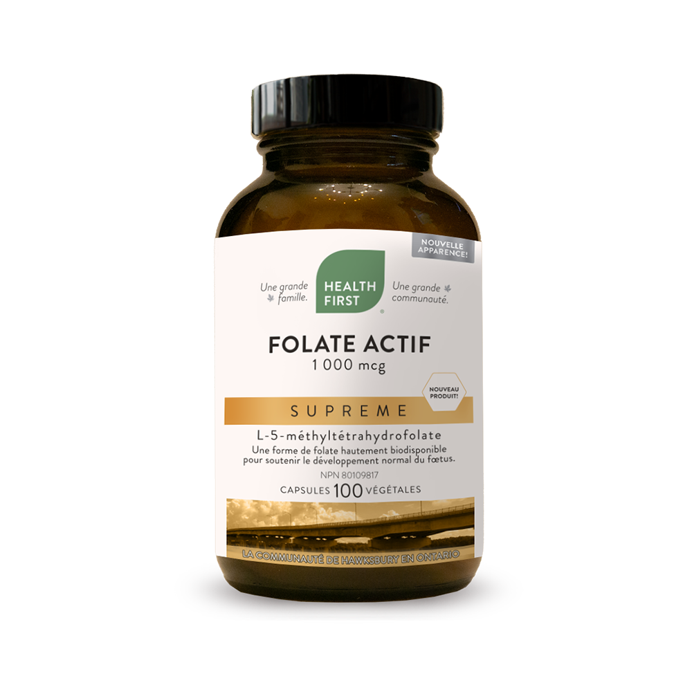 Folate actif 1000 mcg 100 caps