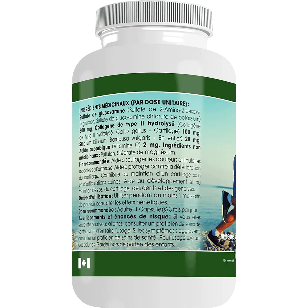 Collagène Bambou glucosamine 90capsules